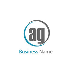 Initial Letter AG Logo Template Design