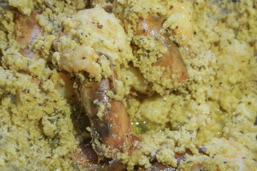 Prawn cooked with coconut - Indian food dish