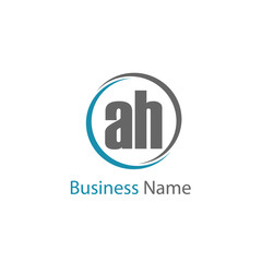 Obraz premium Initial Letter AH Logo Template Design