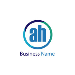 Initial Letter AH Logo Template Design