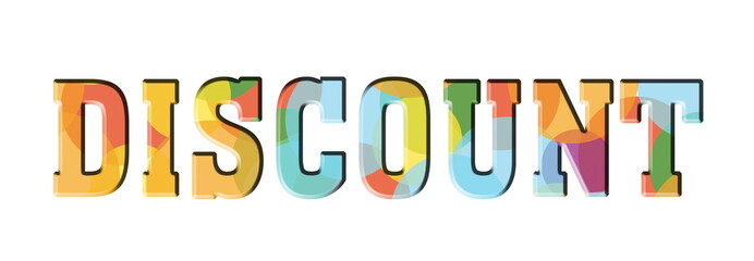 discount Multicolor rainbow logo stamp banner