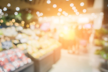 Obraz na płótnie Canvas abstract blur background image of supermarket in shopping mall