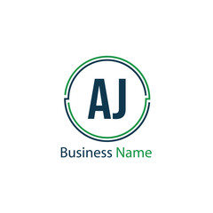 Initial Letter AJ Logo Template Design