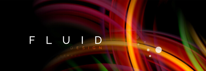Flowing glowing color motion concept, trendy abstract layout template for business or technology presentation or web brochure cover, wallpaper