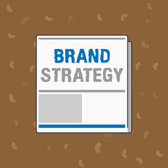 Conceptual hand writing showing Brand Strategy. Business photo text Long term marketing support for a product Marketing.