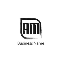 Initial Letter AM Logo Template Design