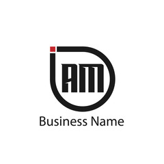 Initial Letter AM Logo Template Design