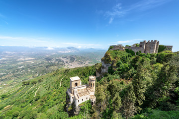 Fototapeta na wymiar Castles in Erice, Italy