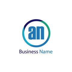 Initial Letter AN Logo Template Design