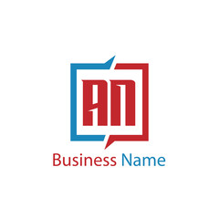 Initial Letter AN Logo Template Design