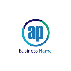 Initial Letter AP Logo Template Design