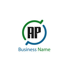 Initial Letter AP Logo Template Design