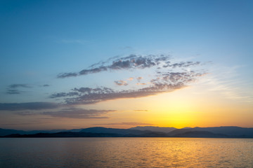 Fototapeta na wymiar Sunrise in Corfu