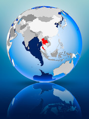 Thailand on globe