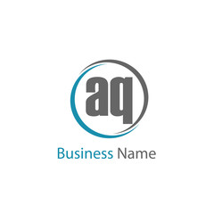Initial Letter AQ Logo Template Design