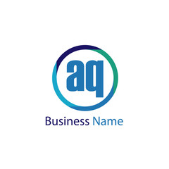 Initial Letter AQ Logo Template Design