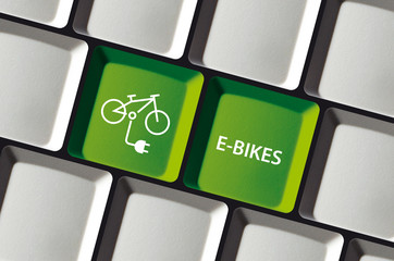 E-Bikes auf Tastatur