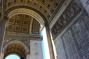 Detail of the Arc de Triomphe in Paris