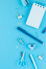 Workspace desk styled design office supplies