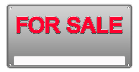 For sale License Plate illustration