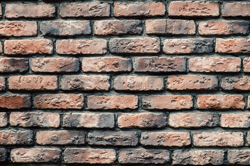 Obraz premium Photo of close-up of red brick wall
