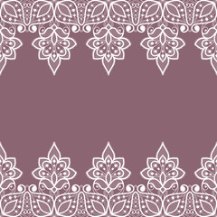 White floral lace decorative background. Vector Illustration