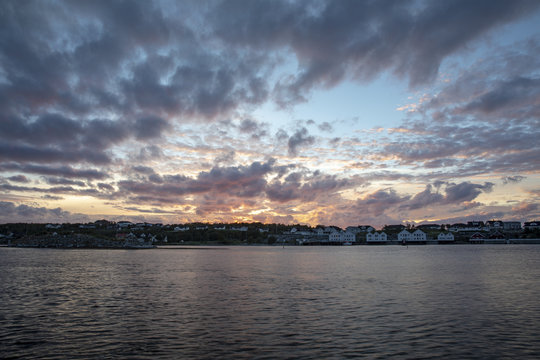 Sunset in Bronnoysund Northern Norway