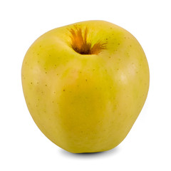 Yellow apple isolated on white background