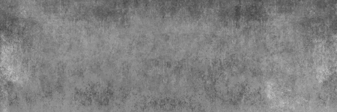 grau melierte Textur einer zerkratzten, alten Betonwand als Hintergrund im Großformat