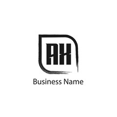 Initial Letter AX Logo Template Design