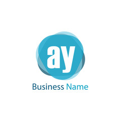 Initial Letter AY Logo Template Design