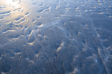 Texture of ice surface