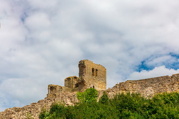 Ruins of medieval Scarborough Castle in North Yorkshire.