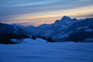 Coucher de Soleil dans les Alpes - Sunset in the Alps - France