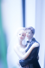 Fototapeta na wymiar Wedding couple marriage dolls