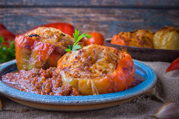 Peppers stuffed with a delicious combination