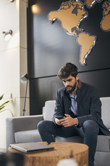 Businessman using a smart phone