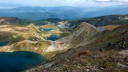 Amazing Panorama of The Seven Rila Lakes, Bulgaria