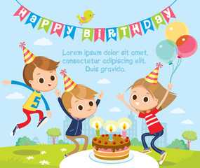 Birthday party with children