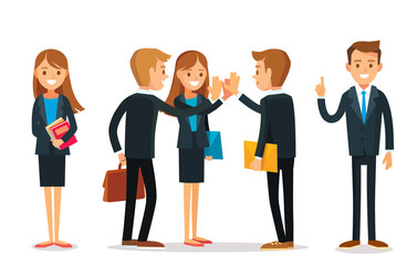 Business colleges clapping hands