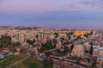 Obraz premium Jerusalem Old City at Night, Israel
