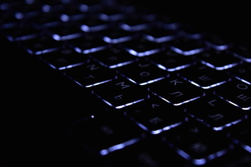 blue keys, keyboard