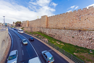 Walls of Ancient City, Jerusalem, Israel