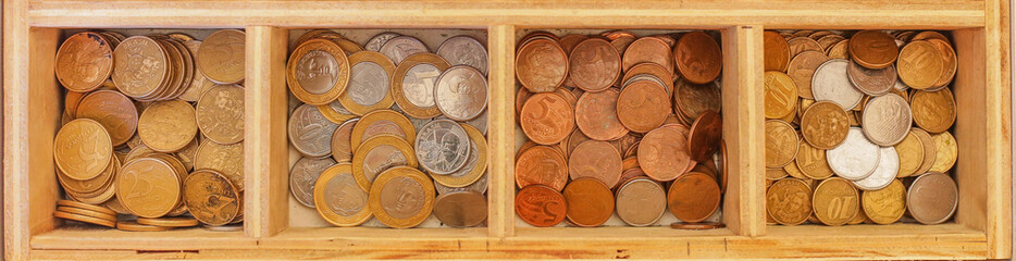 money from the currency of the Real. Background of coins. Real coins. cents coins. real cents