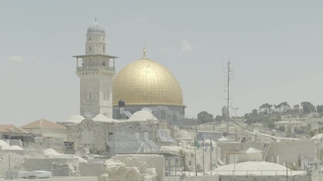 Dome of Rock 4k slog Temple mount old city of Jerusalem