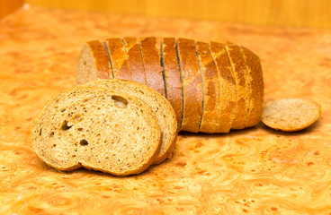 rye bread on table
