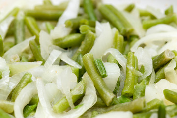 cooking Slice of green beans