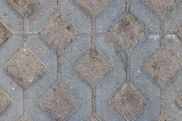 pavement tile in the form of a diamond