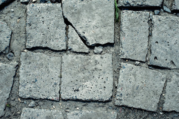 texture of stones on the road