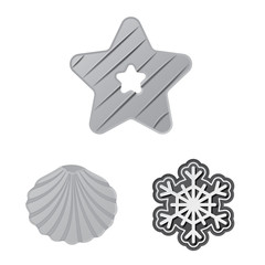 Vector illustration of biscuit and bake icon. Collection of biscuit and chocolate vector icon for stock.